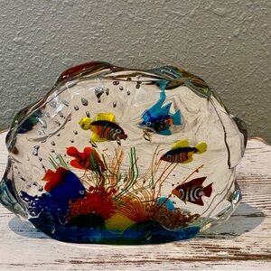 Vintage Murano Glass Aquarium Sculpture